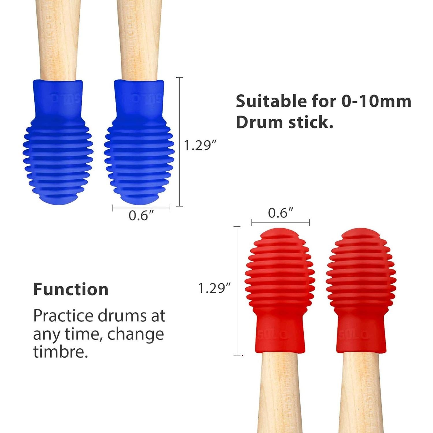 Silenciador de Tambor de Silicona Frienda 4 Piezas