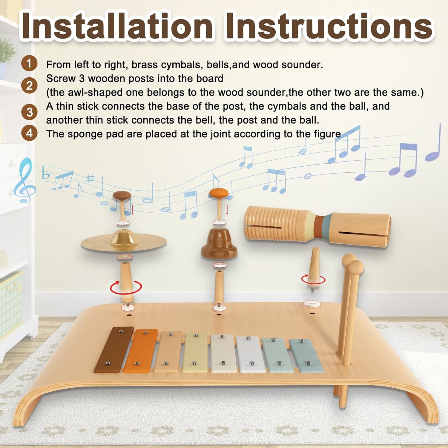 Juego de Batería para Niños LOOIKOOS Instrumentos Musicales