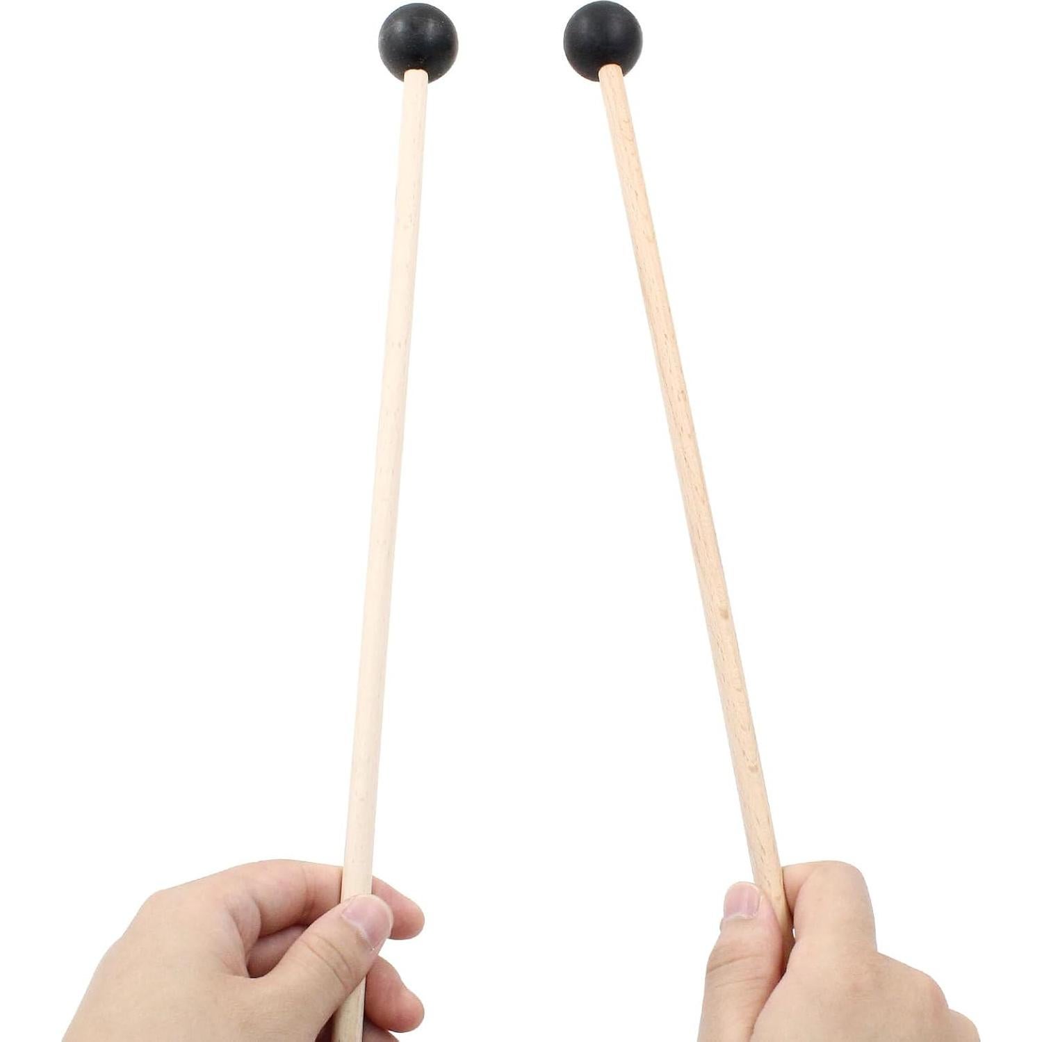 Mallets de Percusión Piutouyar 38 cm Goma y Madera 2 Pcs