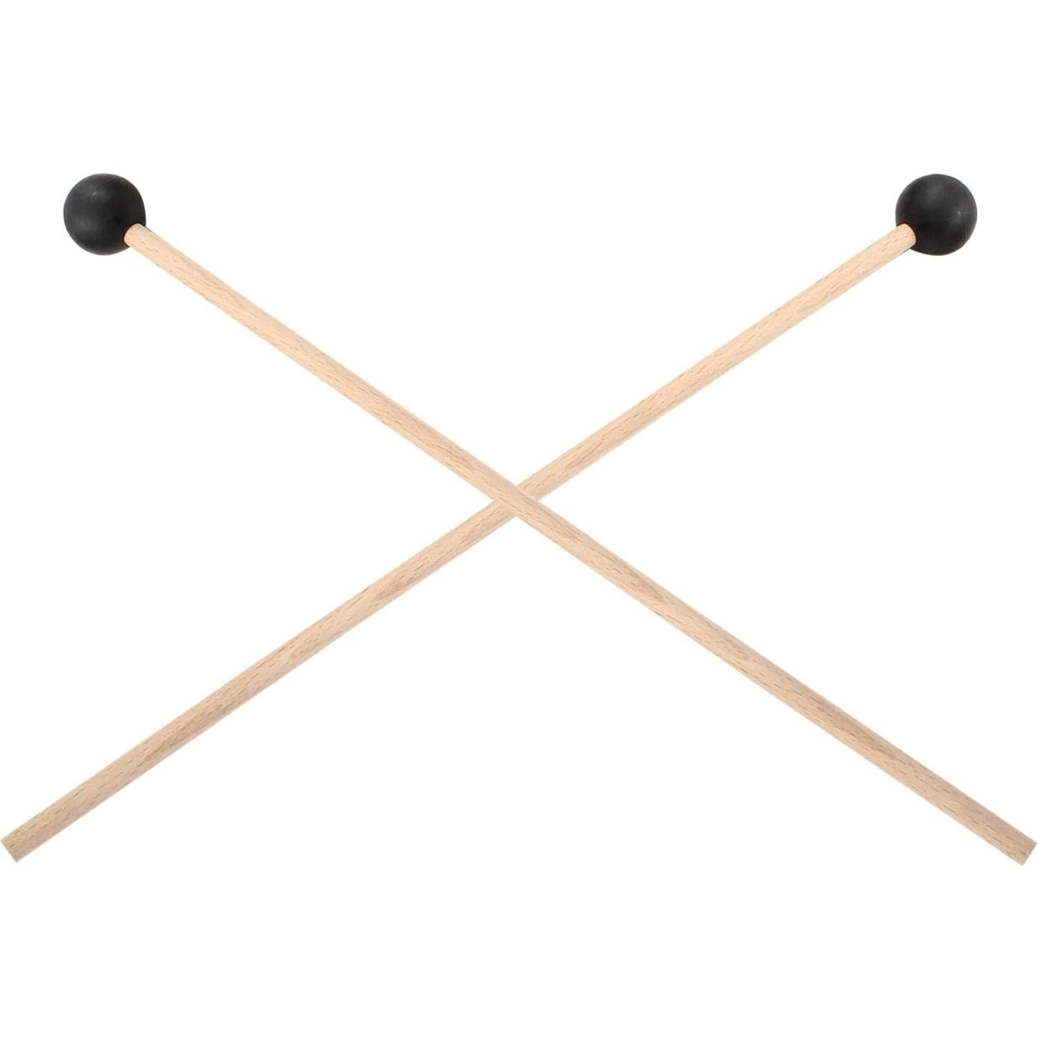 Mallets de Percusión Piutouyar 38 cm Goma y Madera 2 Pcs