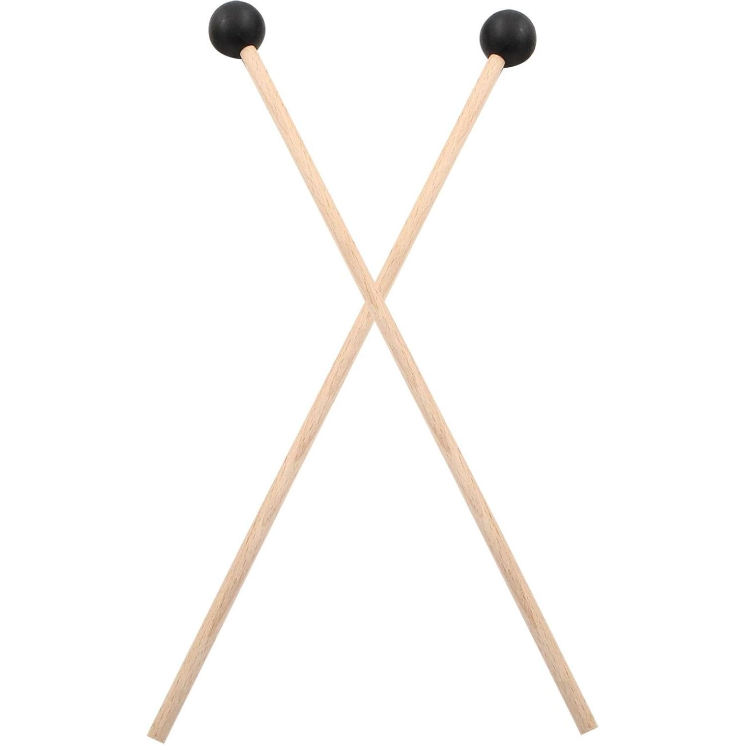 Mallets de Percusión Piutouyar 38 cm Goma y Madera 2 Pcs