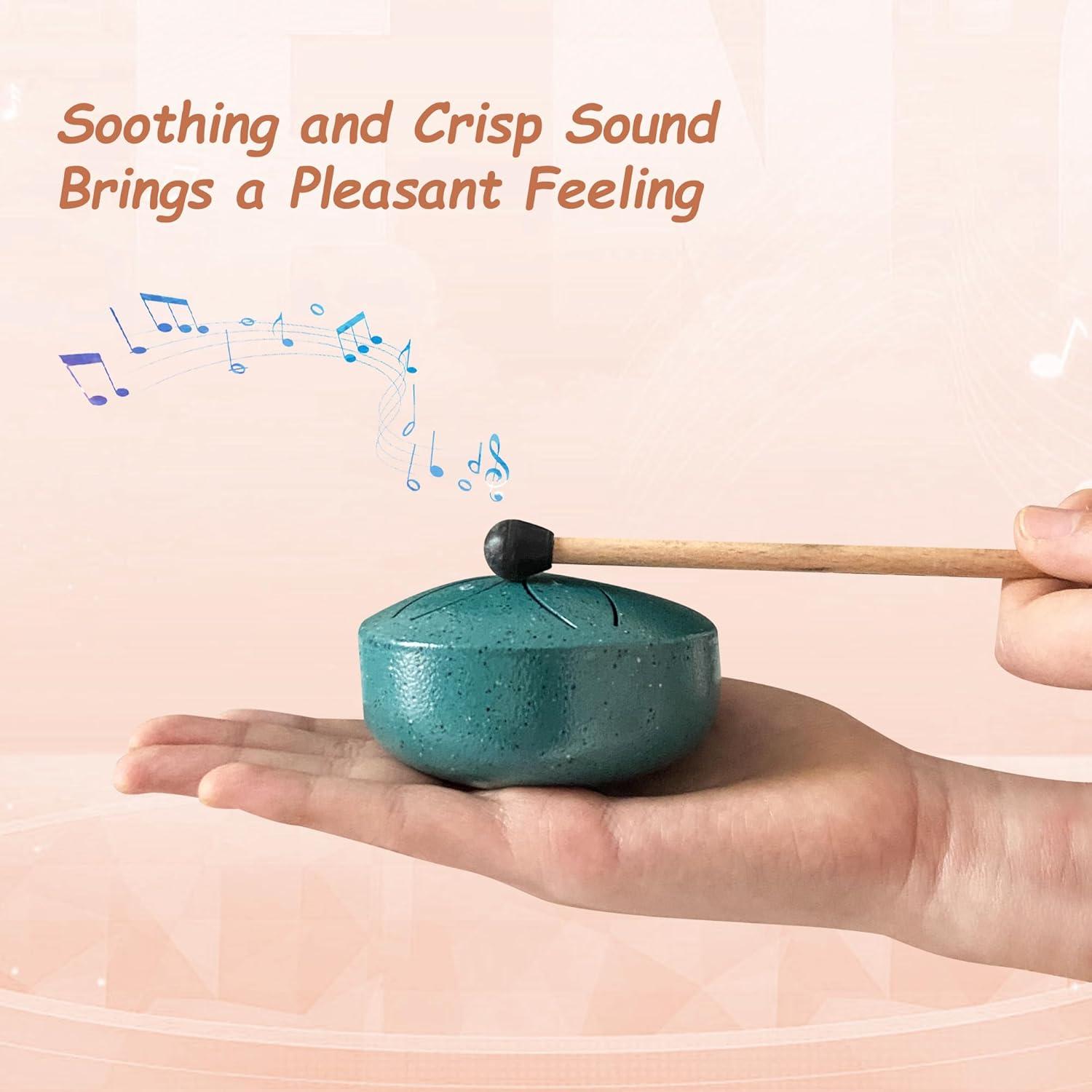 Set Mini Instrumentos Musicales Jongdari Kalimba y Tambor Verde