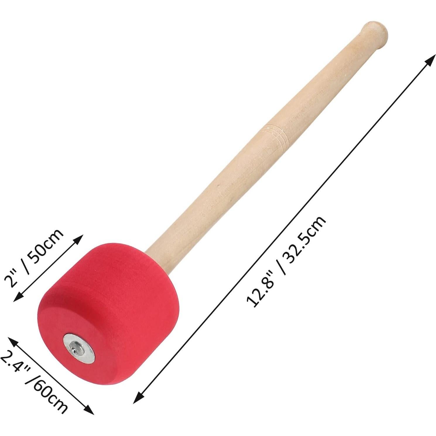 Mallets de Batería Murtenze 2Pack 32cm Fieltro Rojo