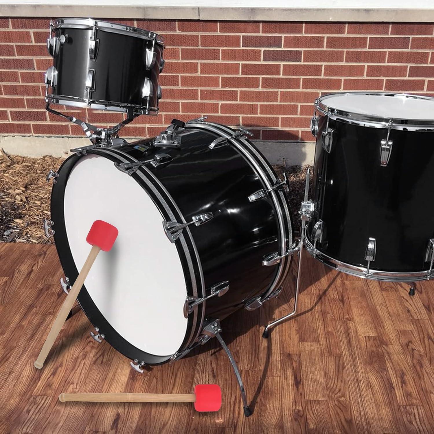 Mallets de Batería Murtenze 2Pack 32cm Fieltro Rojo