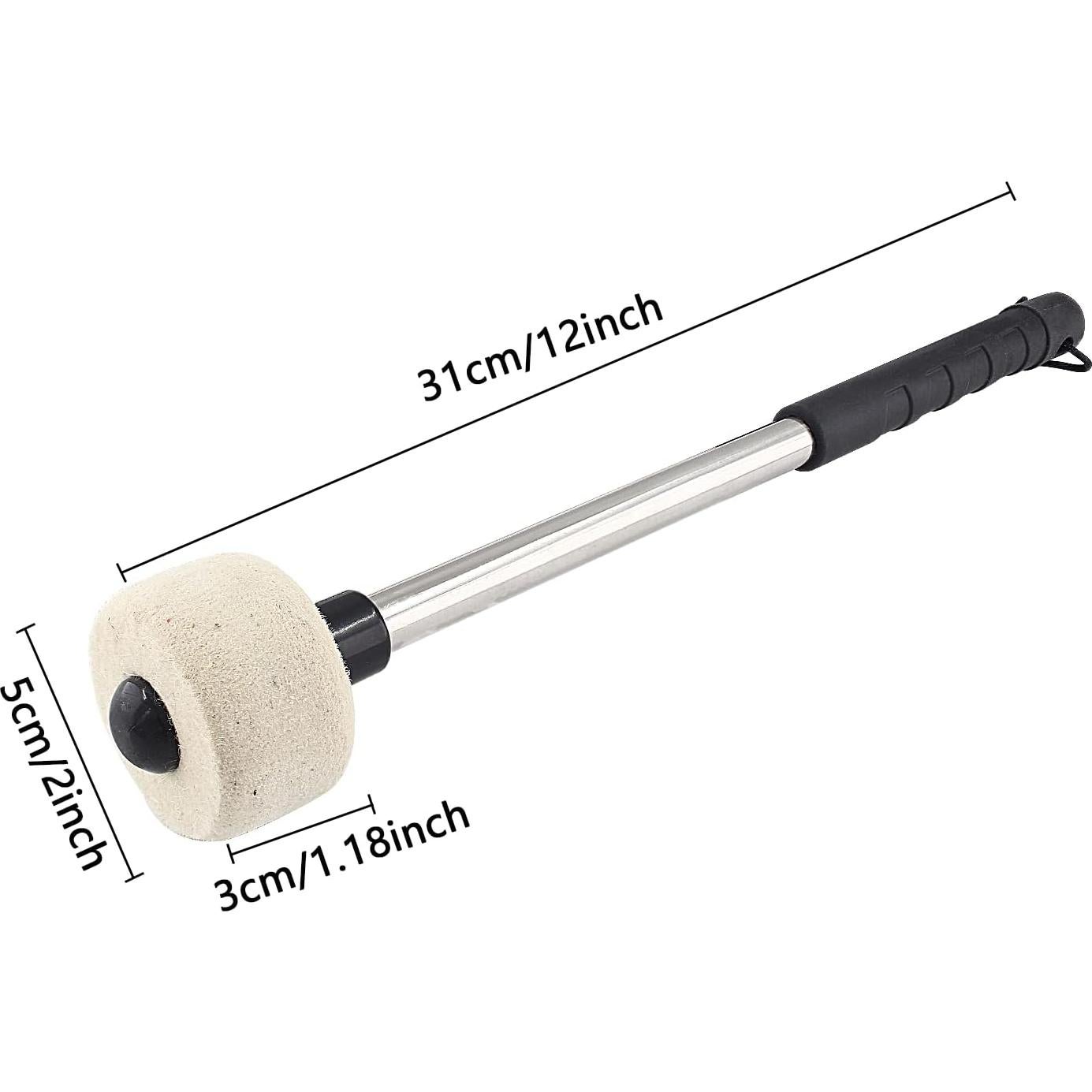 Mazos de Tambor de Bajo Kyu - 2 Piezas, 31 cm, Fieltro