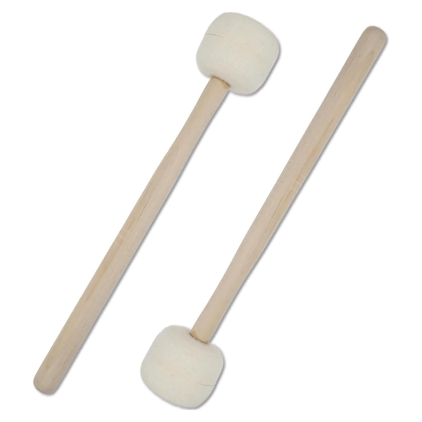 Par de Mallets de Tambor Beige Cheerock 35 cm Fieltro de Lana