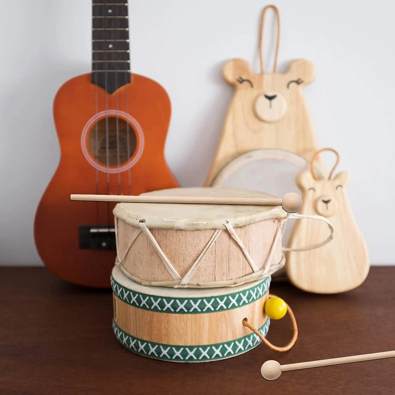 4 Palos de Percusión de Madera 22 cm Mallets Glockenspiel