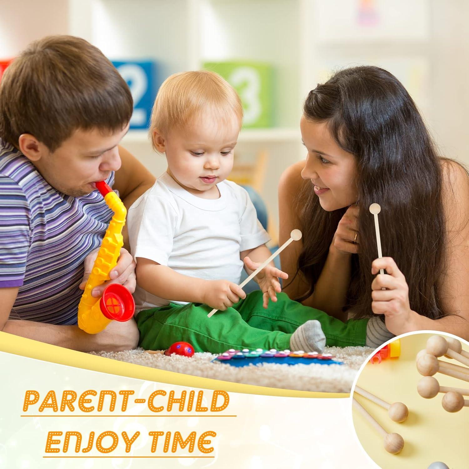 20 Martillos de Madera para Xilófono 21 cm - Baquetas Musicales