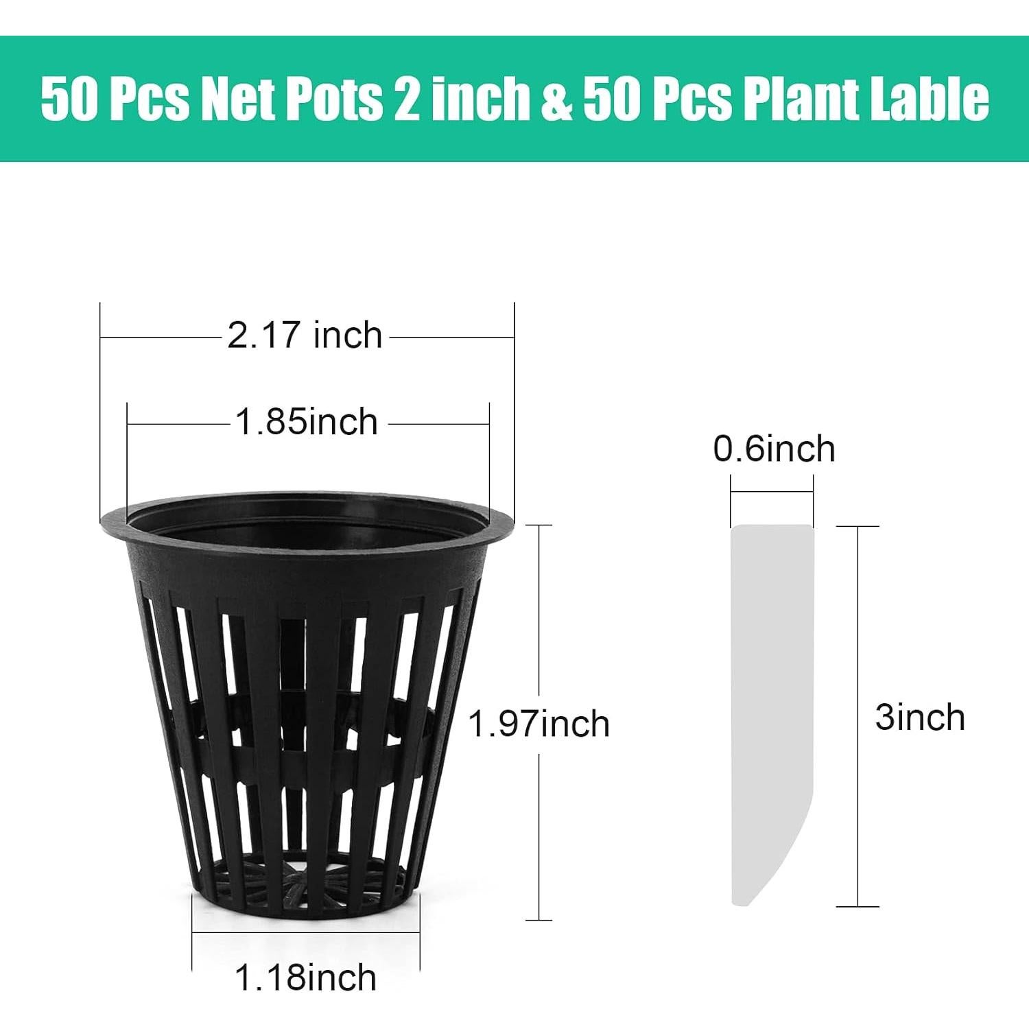 Macetas de red 5 cm Business King 50 unidades para hidroponía