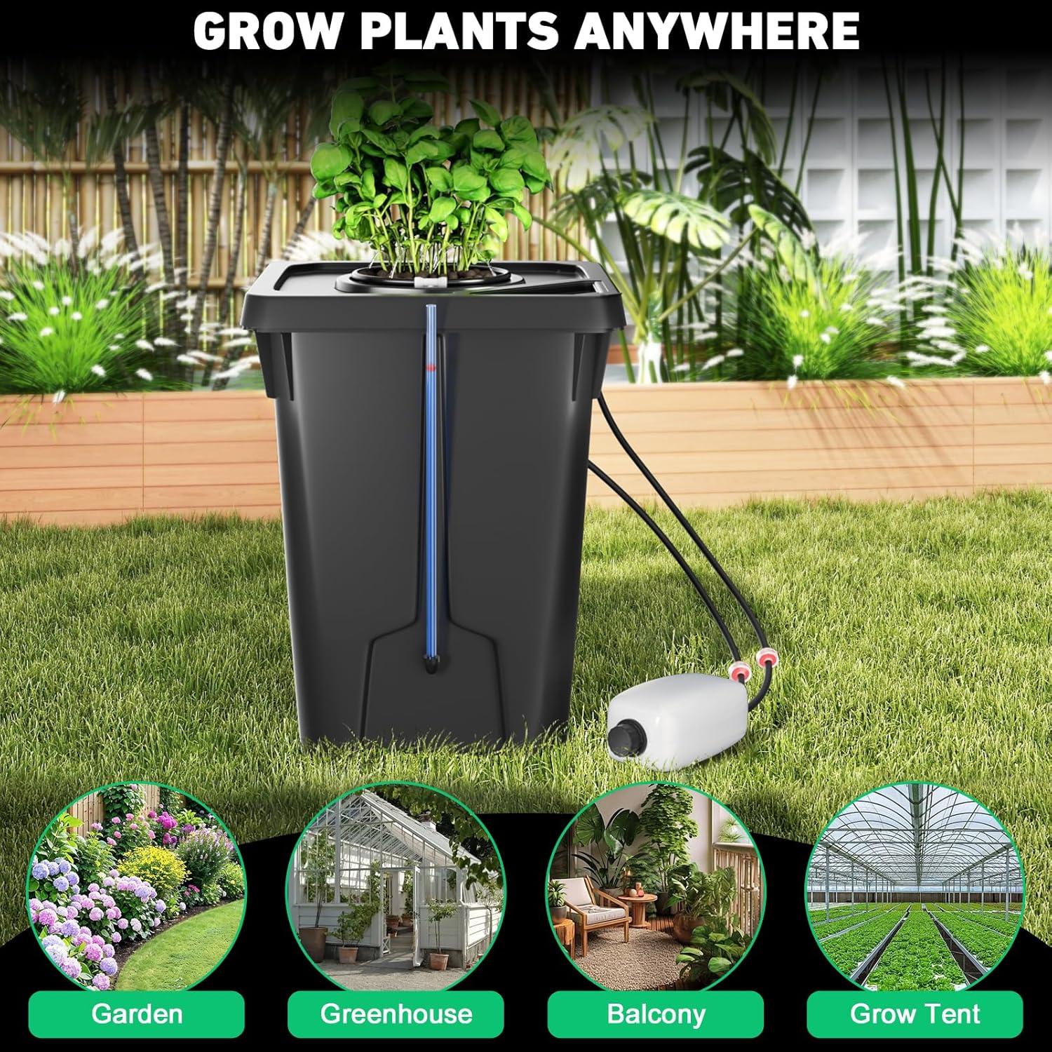 Sistema Hidropónico DWC YIFOR 7 Galones con Goteo Superior