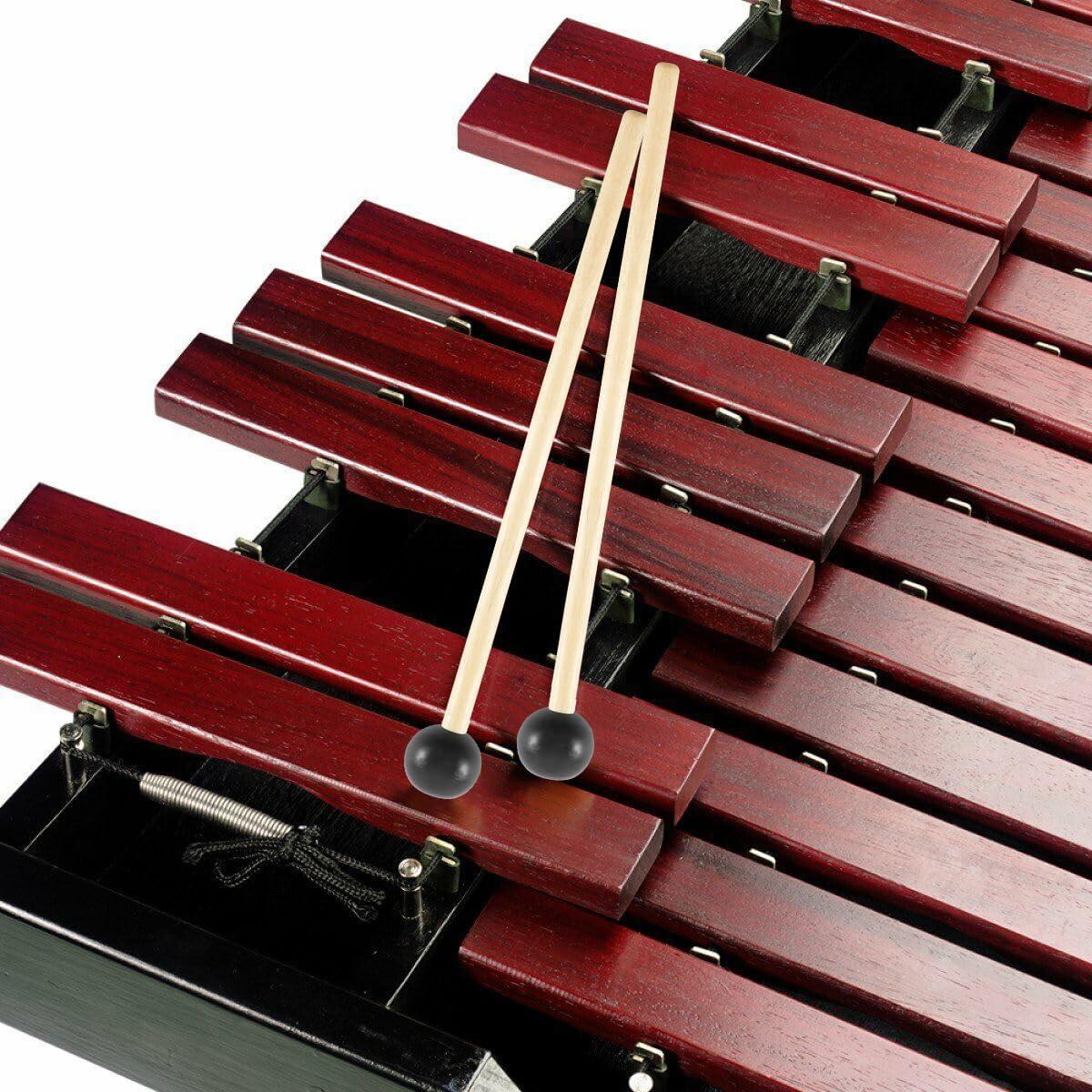 Juego de 6 Martillos de Xilófono Goma y Madera 16-20 cm