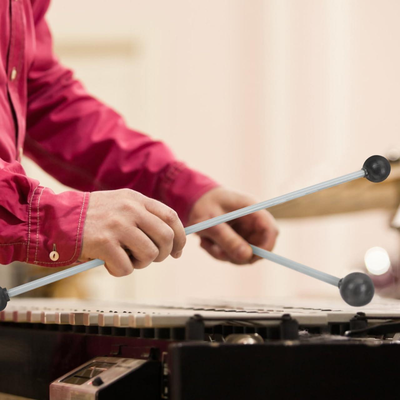 Mallets de Marimba Mikinona 2 Piezas Goma Suave 33cm