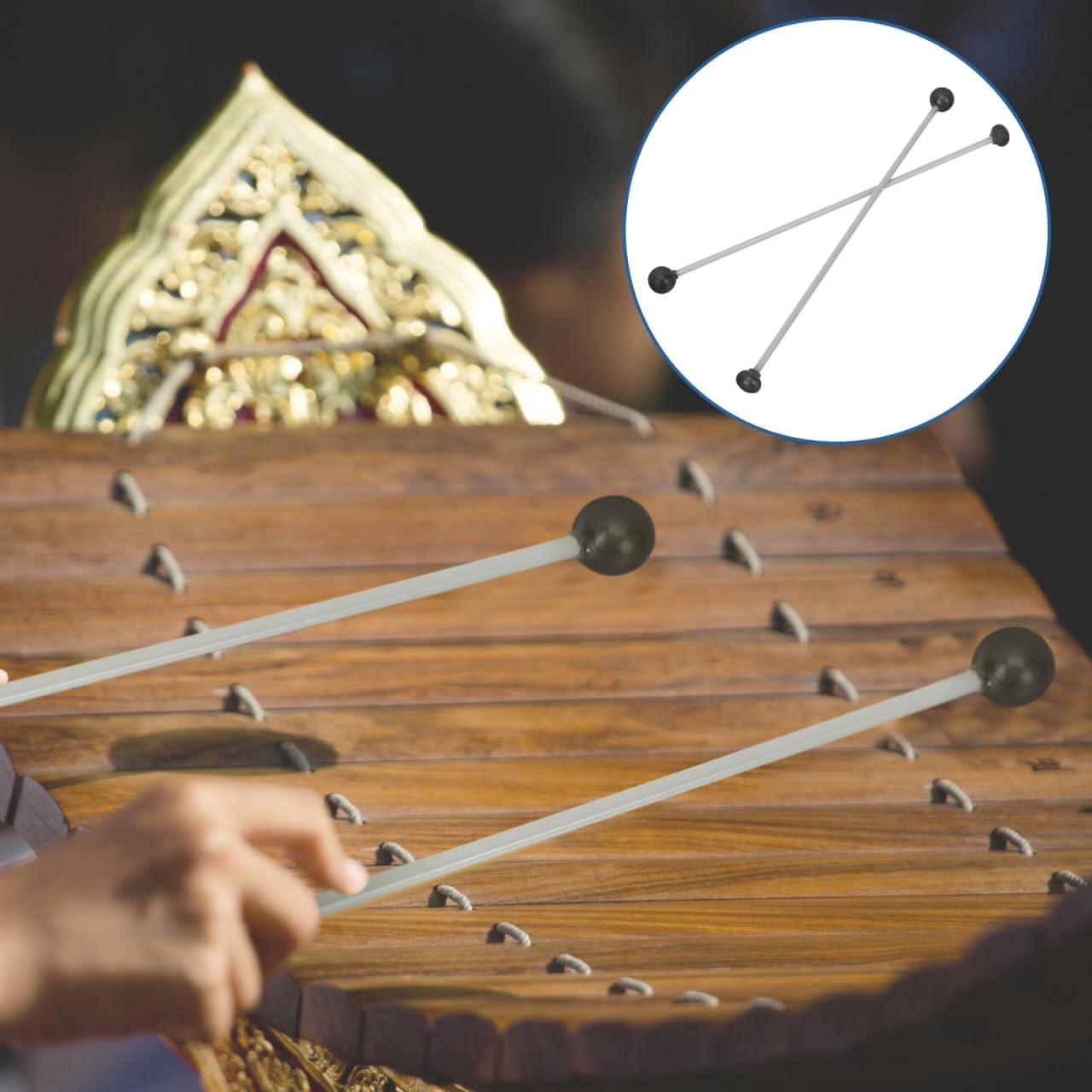 Mallets de Marimba Mikinona 2 Piezas Goma Suave 33cm