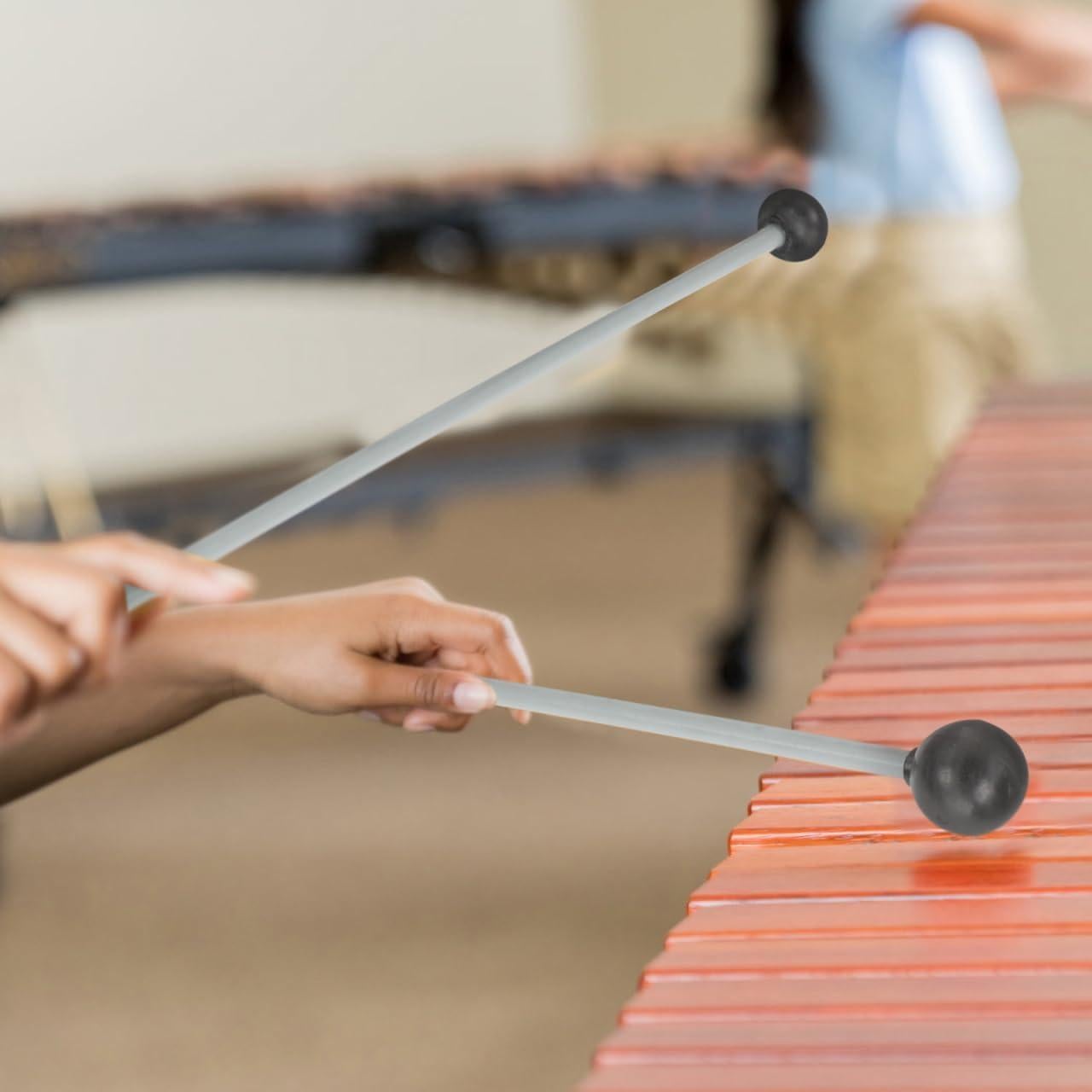 Mallets de Marimba Mikinona 2 Piezas Goma Suave 33cm