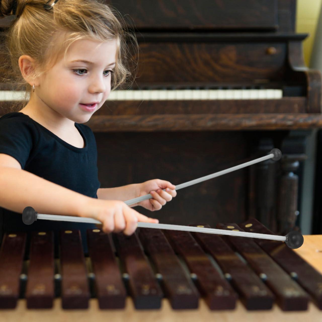 Mallets de Marimba Mikinona 2 Piezas Goma Suave 33cm