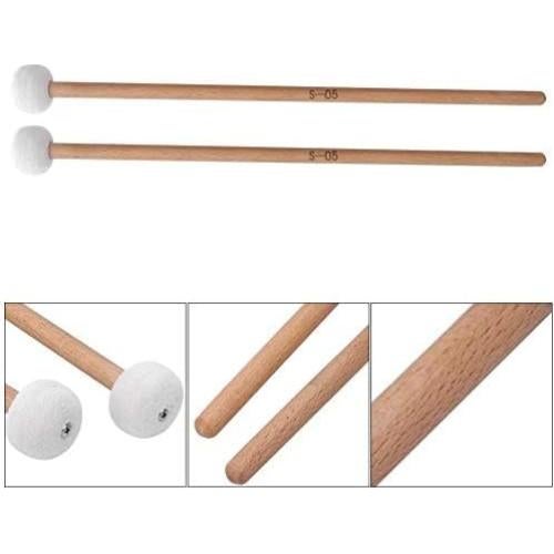 2 Piezas Mallets de Fieltro para Tambor Snare Kooing