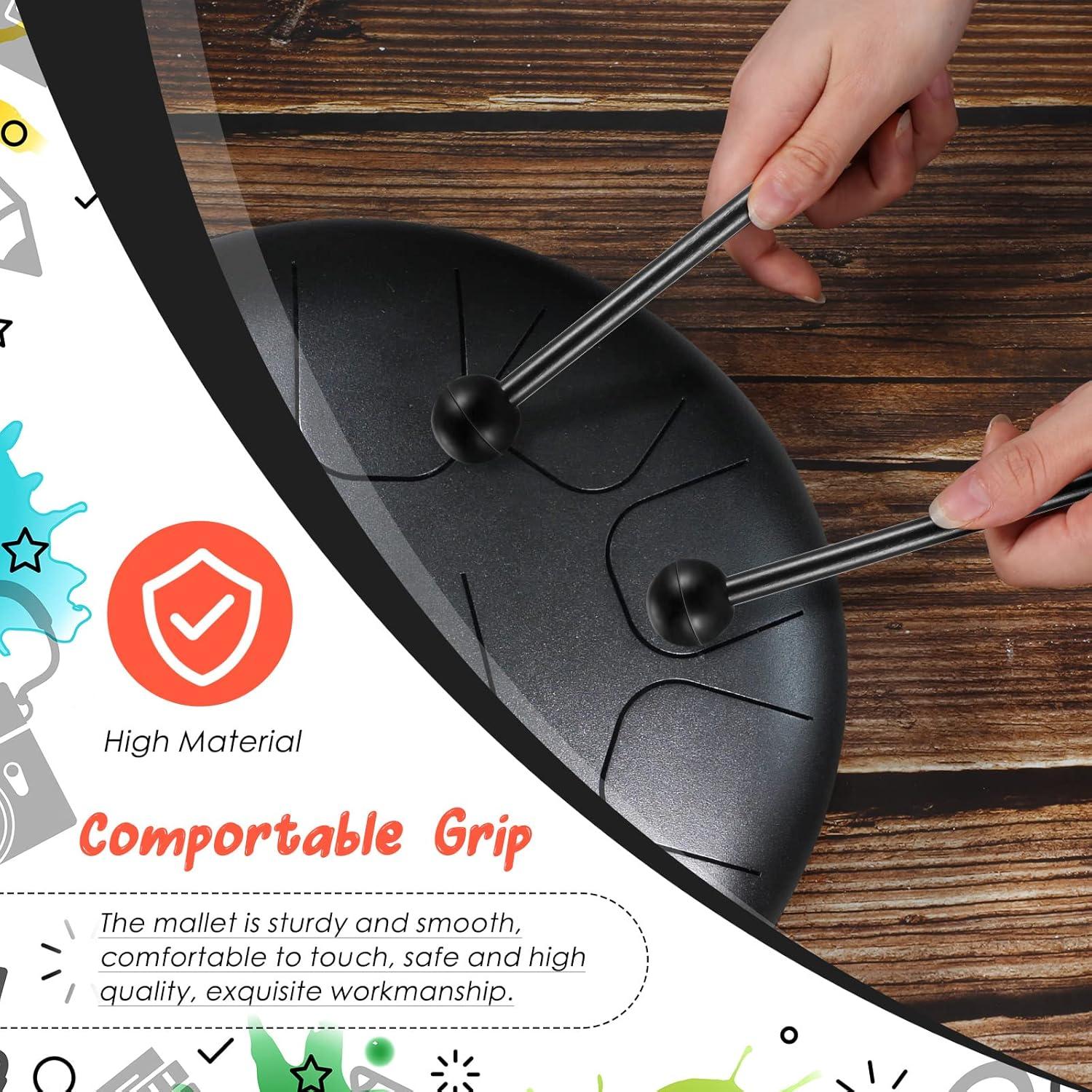 12 Mallets de Percusión de Madera con Cabeza de Goma 21.5 cm