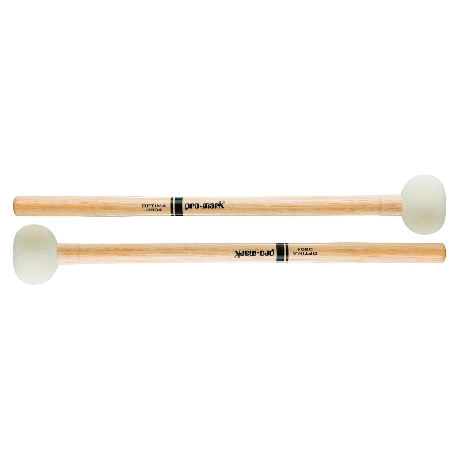 Mazos de Bombo Promark OBD4 con Cabeza de Fieltro