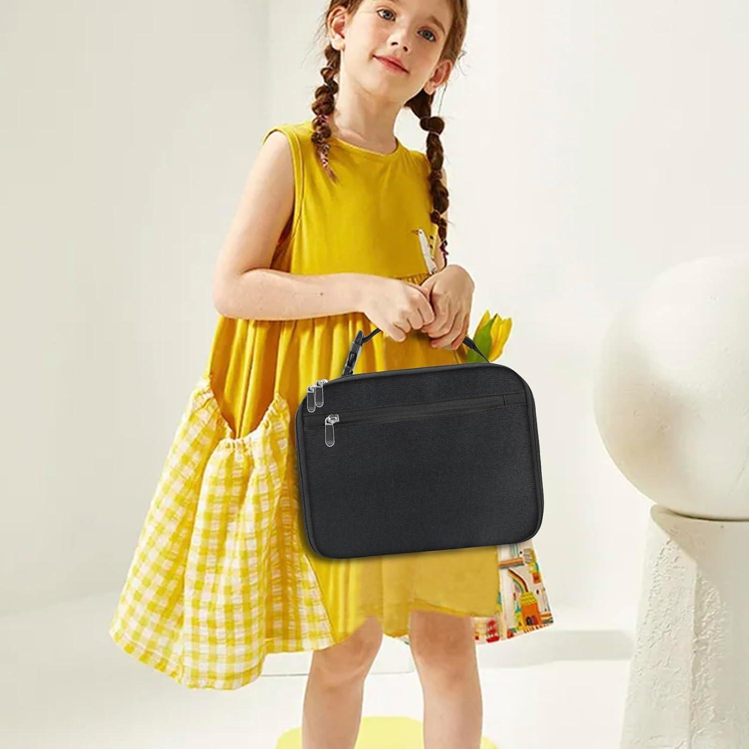 Caja de Almuerzo Aislada Femuar Negra 5,28L para Niños