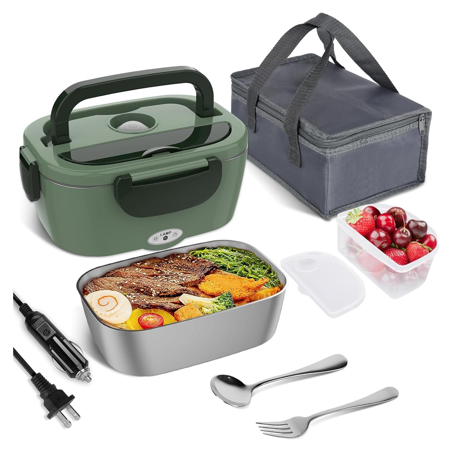 Caja de Almuerzo Eléctrica Vabaso 1.5L 80W Verde Oscuro