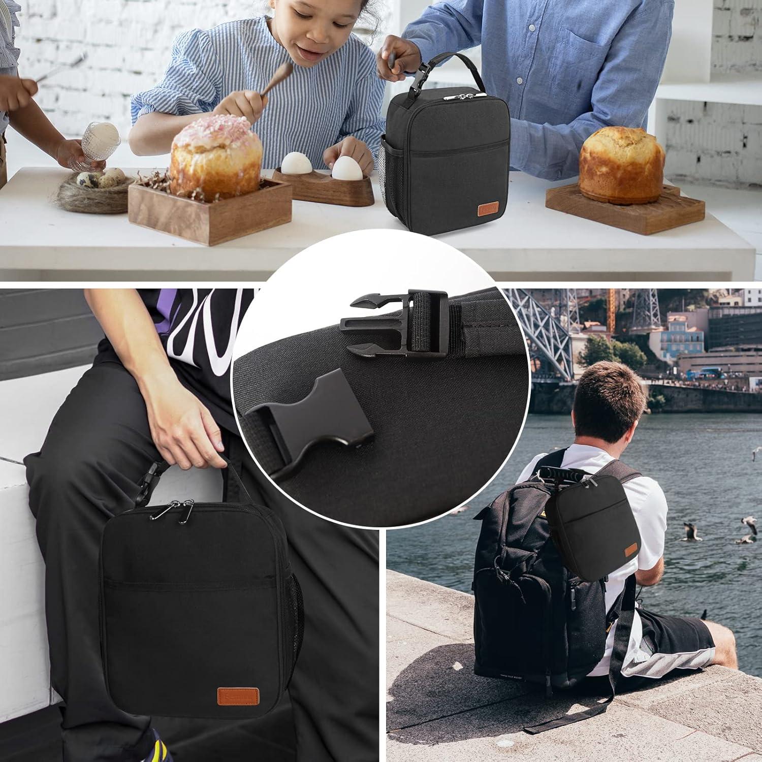 Caja de Almuerzo Femuar Negra Aislante 6.81L Compacta