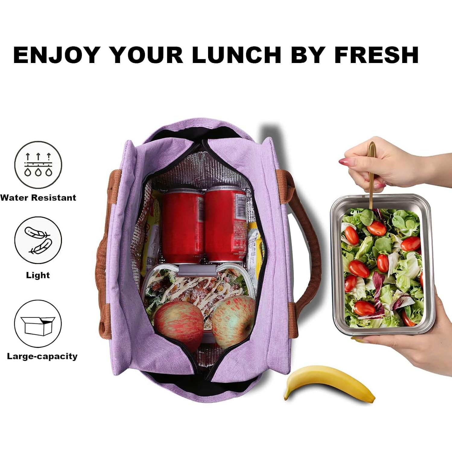 Bolsa de Almuerzo Joymee Aislada 10.3L Púrpura para Oficina