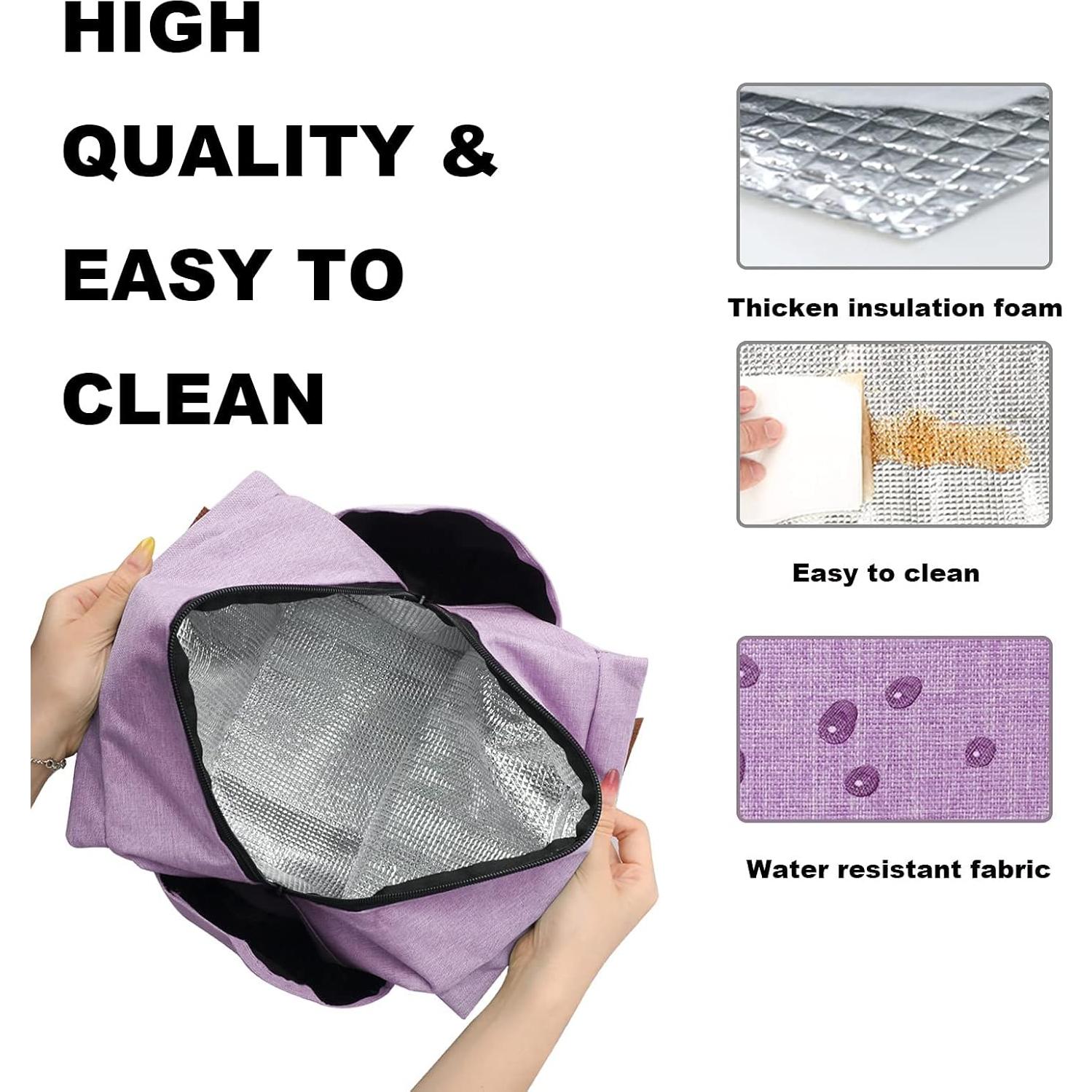 Bolsa de Almuerzo Joymee Aislada 10.3L Púrpura para Oficina