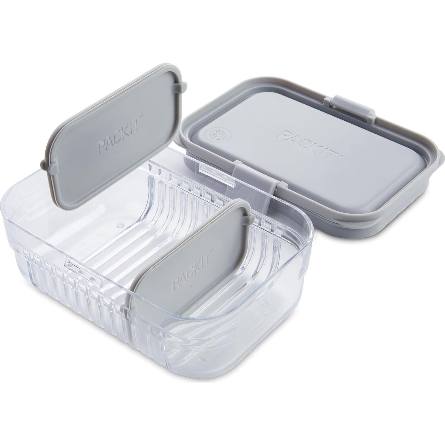 Contenedor de Almuerzo Bento PackIt Mod 1.1L Gris Acero