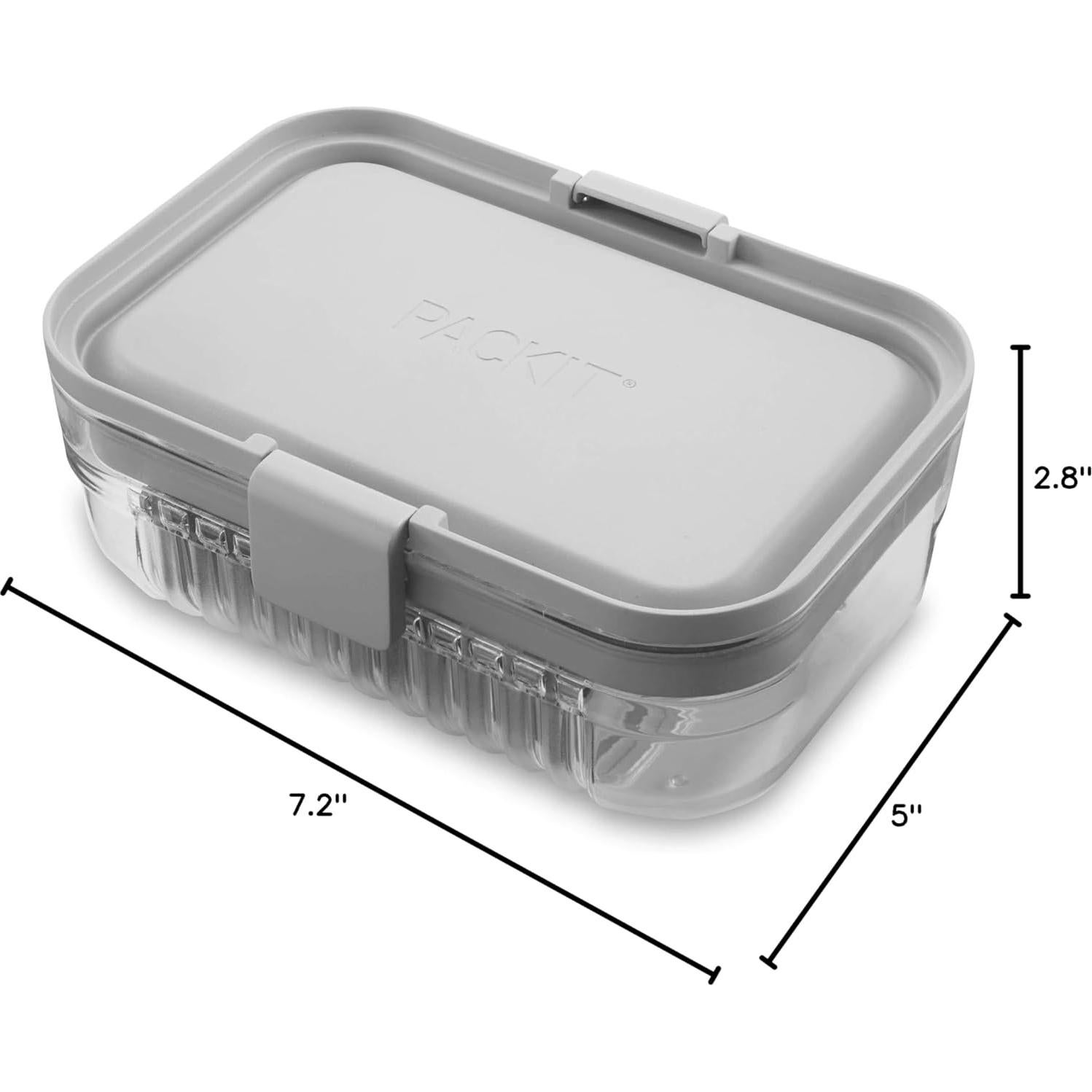 Contenedor de Almuerzo Bento PackIt Mod 1.1L Gris Acero