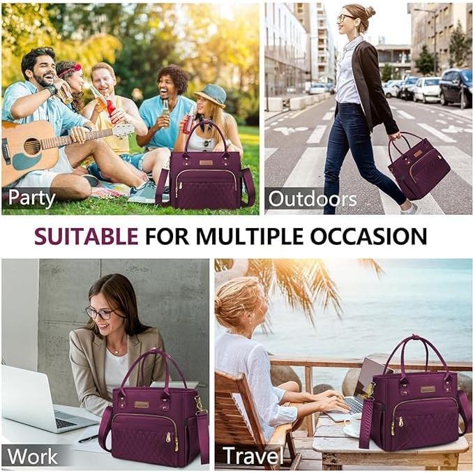 Bolsa de Almuerzo Aislada MIYCOO 18L Púrpura para Mujeres