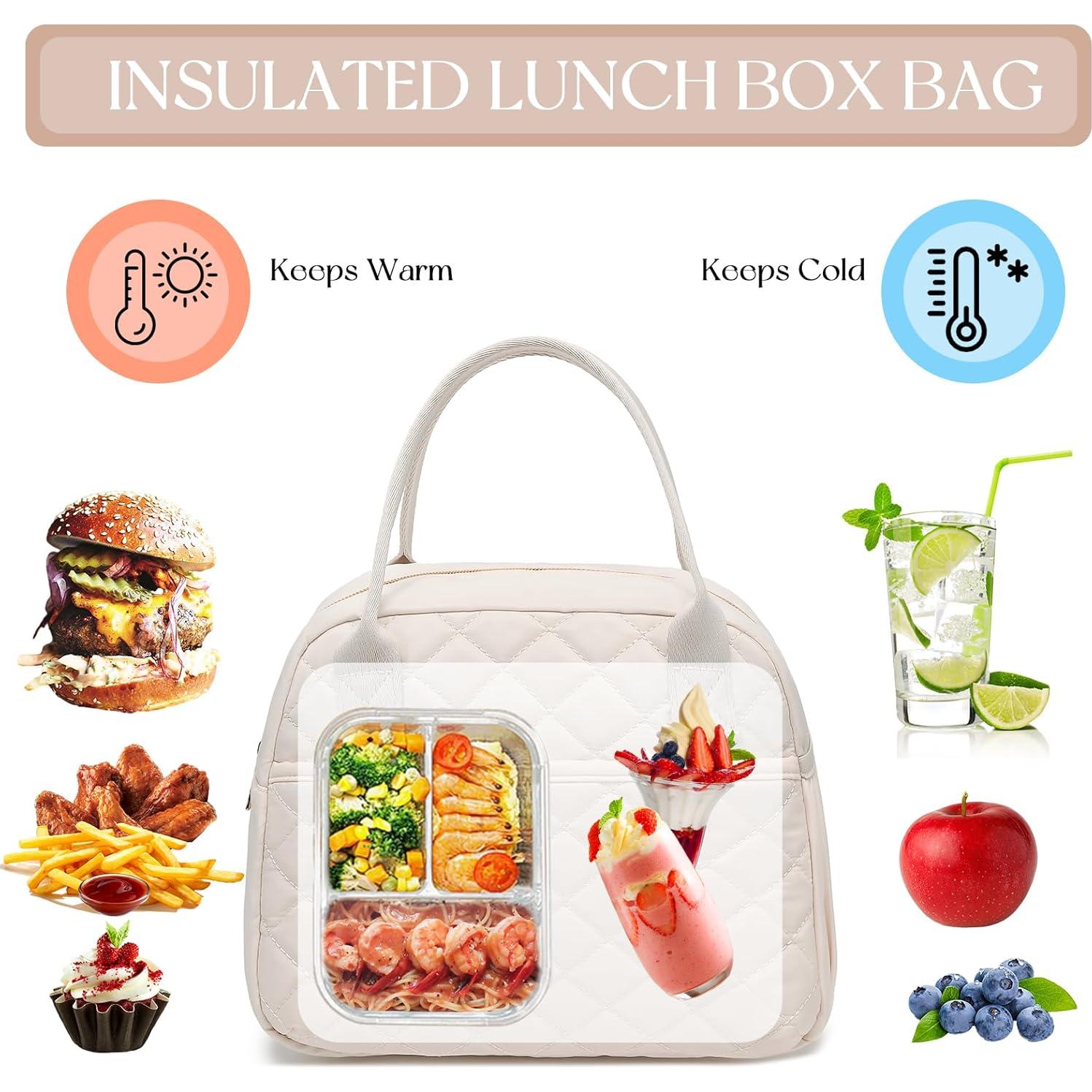 Bolsa de Almuerzo Aislada CAMTOP Beige 9.4L para Trabajo