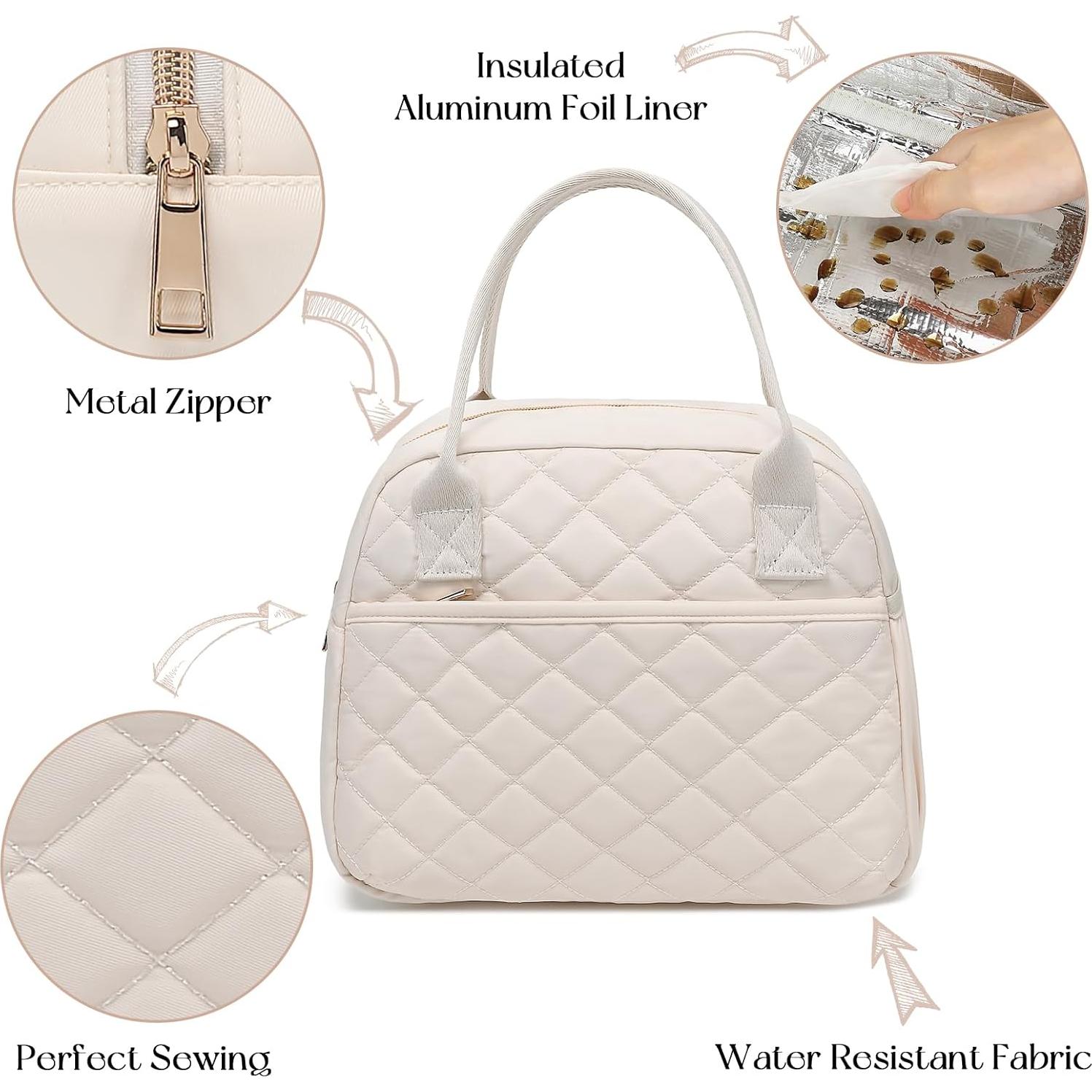 Bolsa de Almuerzo Aislada CAMTOP Beige 9.4L para Trabajo