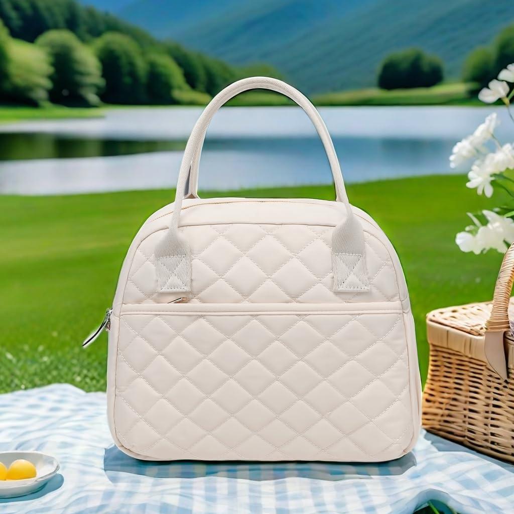 Bolsa de Almuerzo Aislada CAMTOP Beige 9.4L para Trabajo