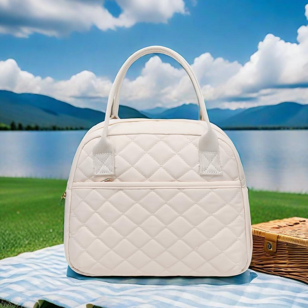 Bolsa de Almuerzo Aislada CAMTOP Beige 9.4L para Trabajo