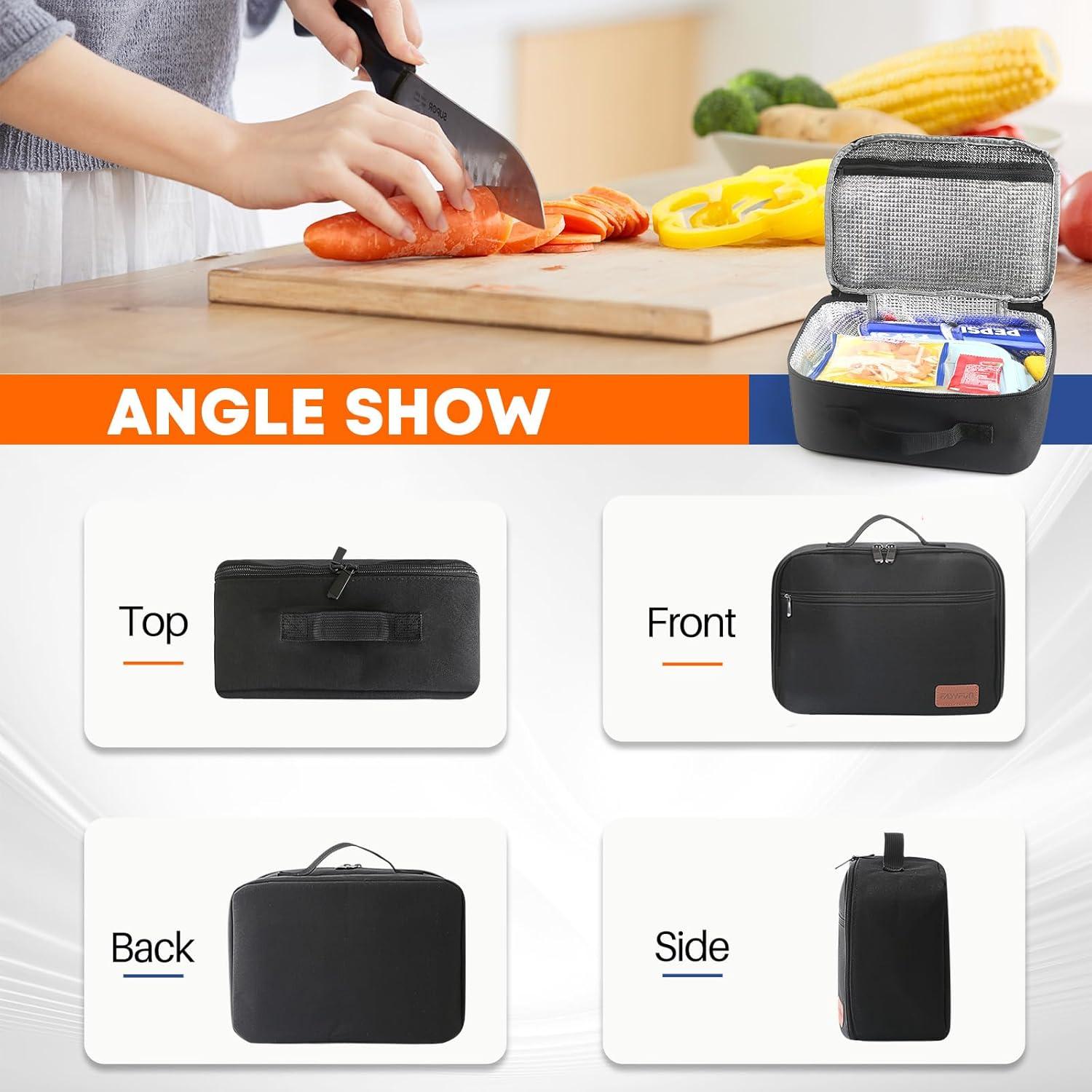 Caja de Almuerzo Aislada EASYFUN 10L Negra para Adultos