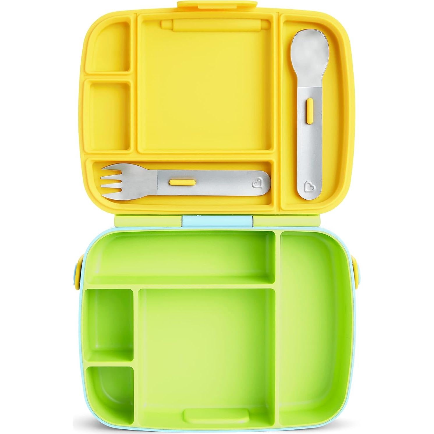 Caja Bento Munchkin Verde para Niños con Utensilios