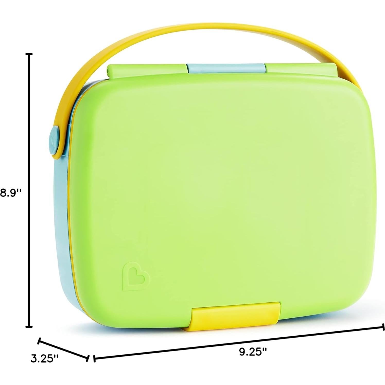 Caja Bento Munchkin Verde para Niños con Utensilios