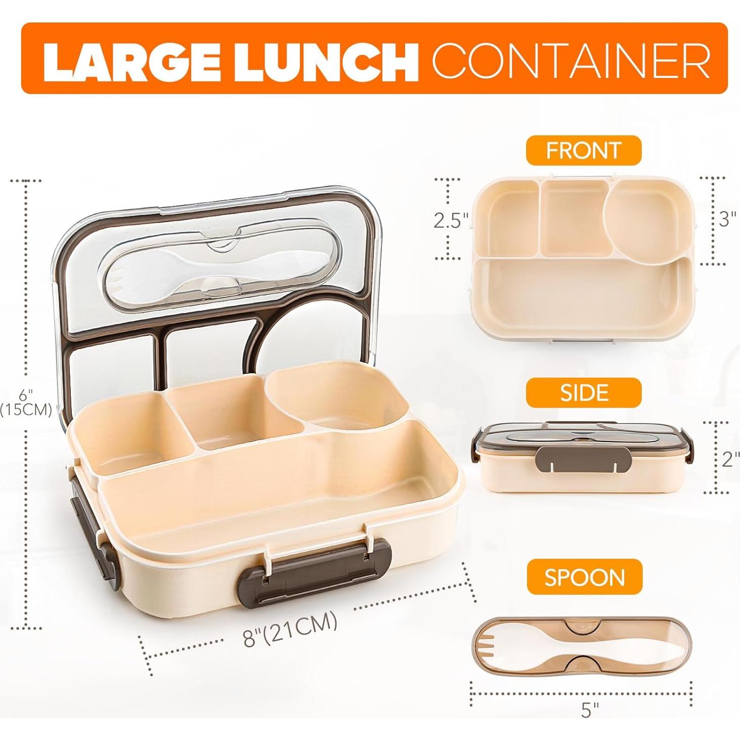 Caja Bento EASYFUN 1000ml 4 Compartimentos Apta Microondas