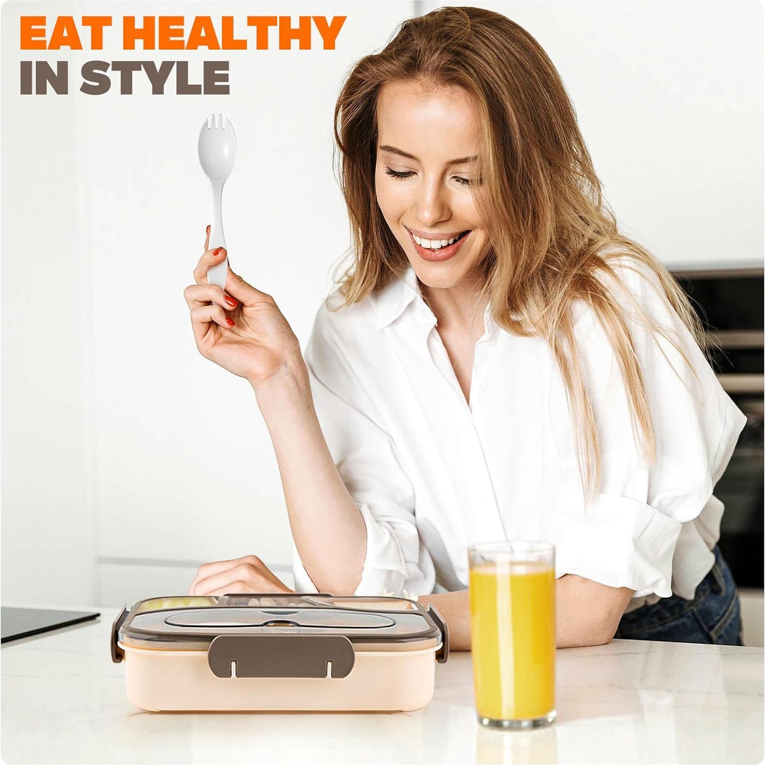 Caja Bento EASYFUN 1000ml 4 Compartimentos Apta Microondas