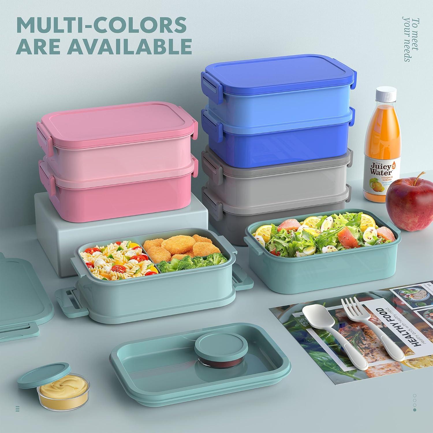 Caja Bento Apilable Jelife 72oz Verde a Prueba de Fugas