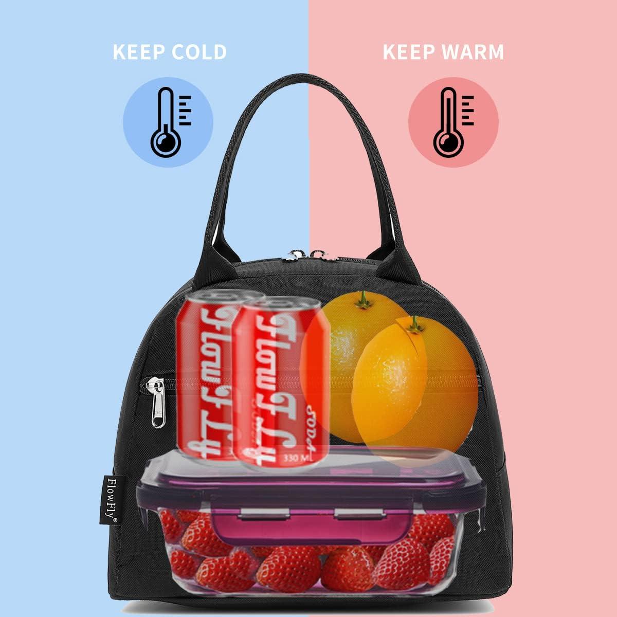 Bolsa de Almuerzo Aislada FlowFly Grande 10L Negra