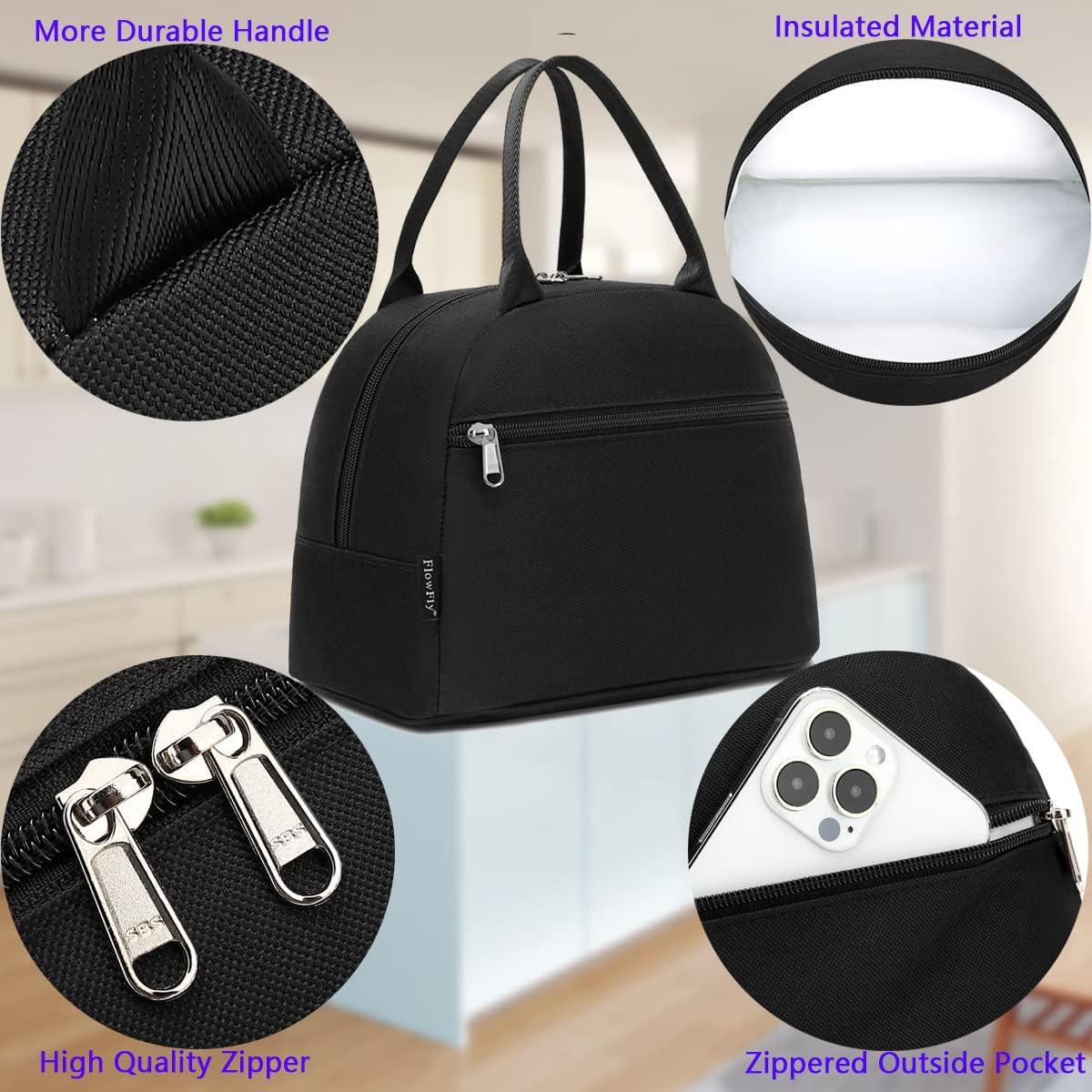 Bolsa de Almuerzo Aislada FlowFly Grande 10L Negra