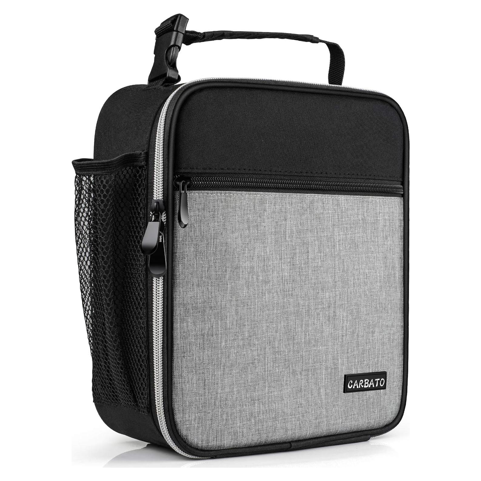 Bolsa de Almuerzo Térmica CARBATO 7L Negra y Gris