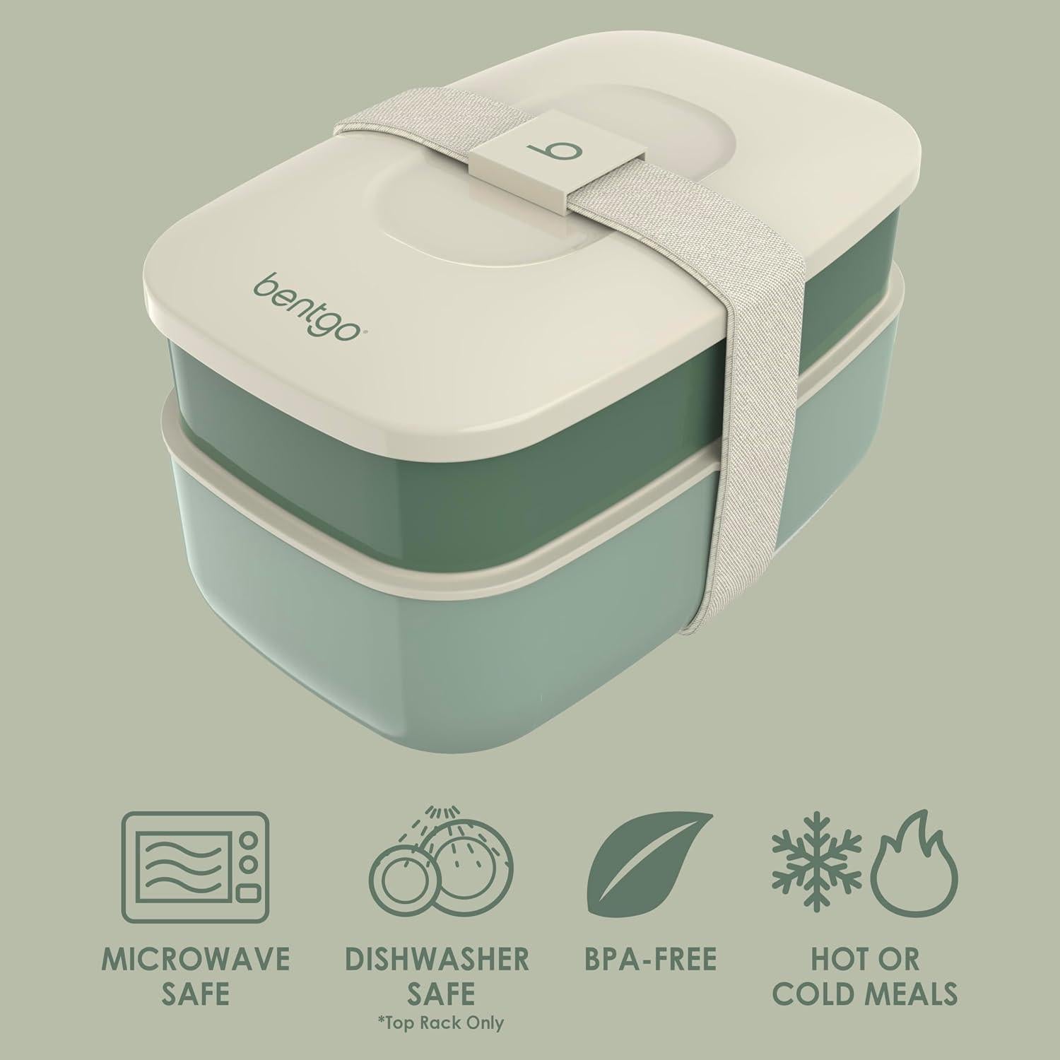 Bentgo Classic Caja Bento Apilable Verde Caqui 950ml