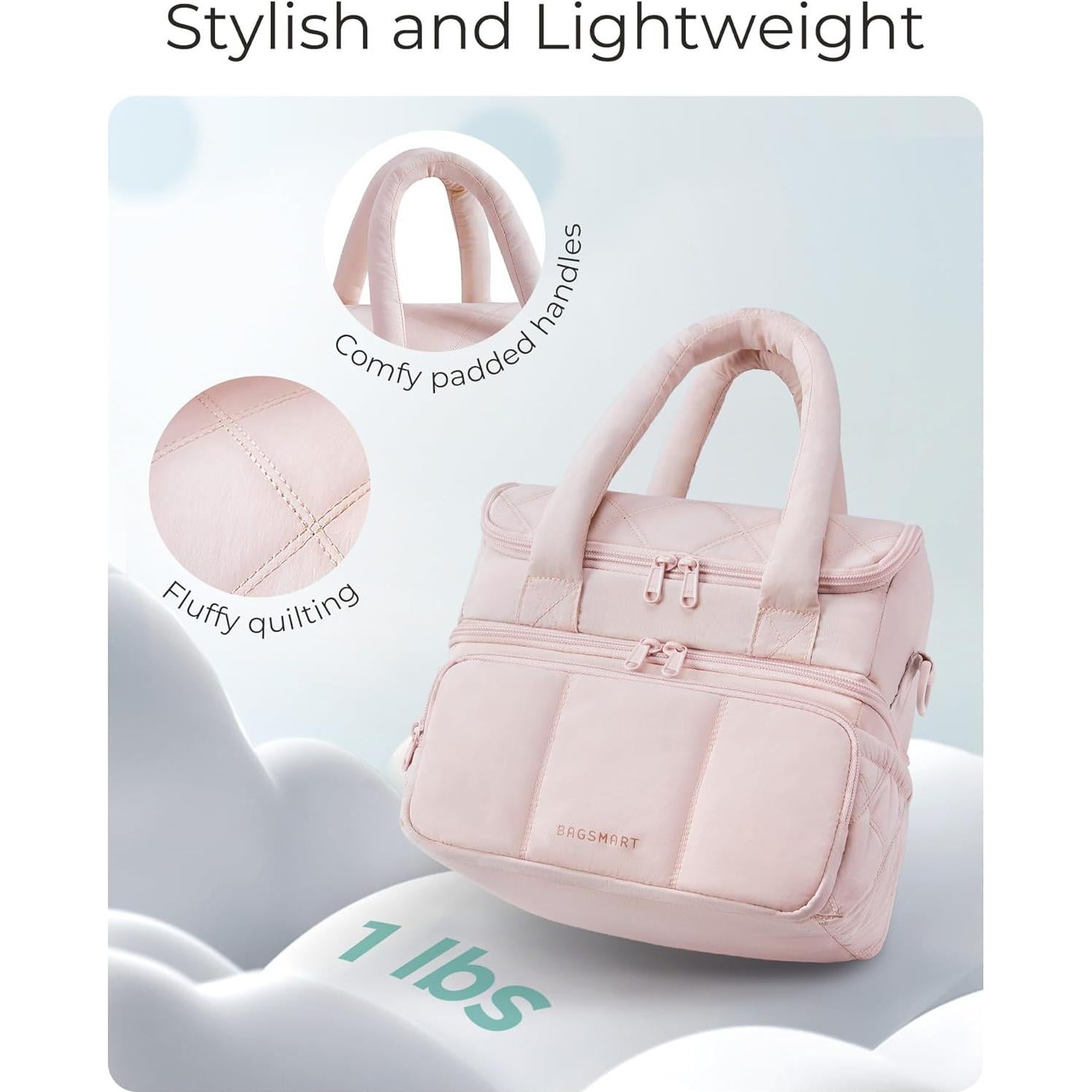 Bolsa de Almuerzo Aislada Bagsmart Doble Nivel Camello