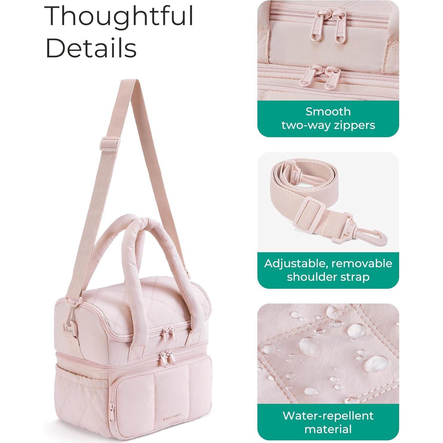 Bolsa de Almuerzo Aislada Bagsmart Doble Nivel Camello