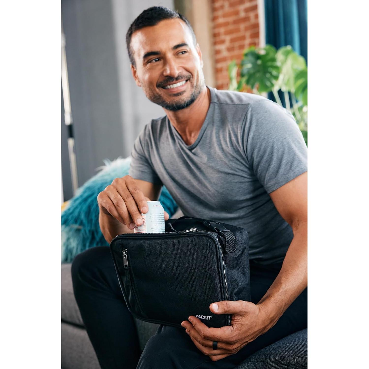 Caja de Almuerzo Congelable PackIt Negra 340ml