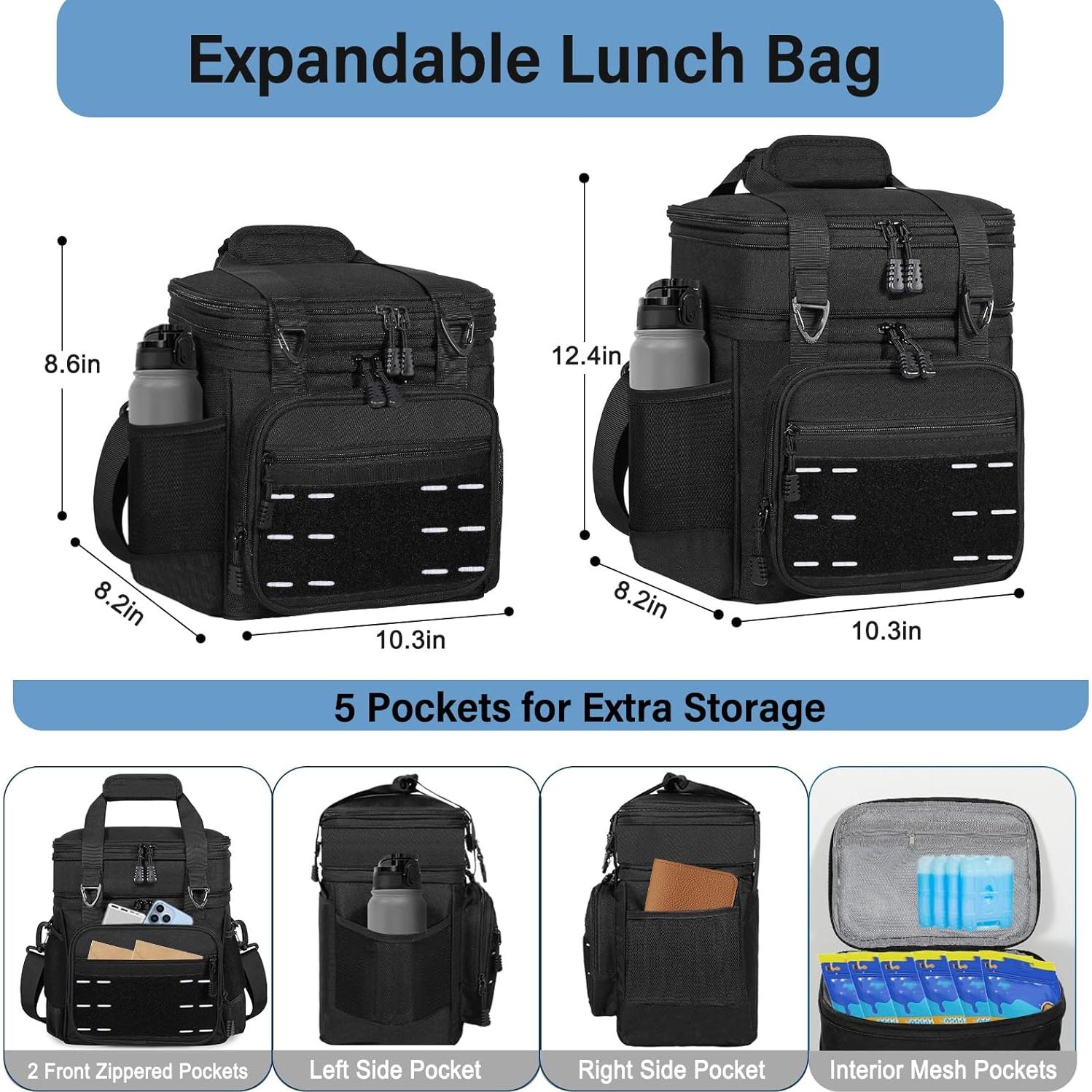 Bolsa Térmica Expandible TENKIST 16L Negra Aislada