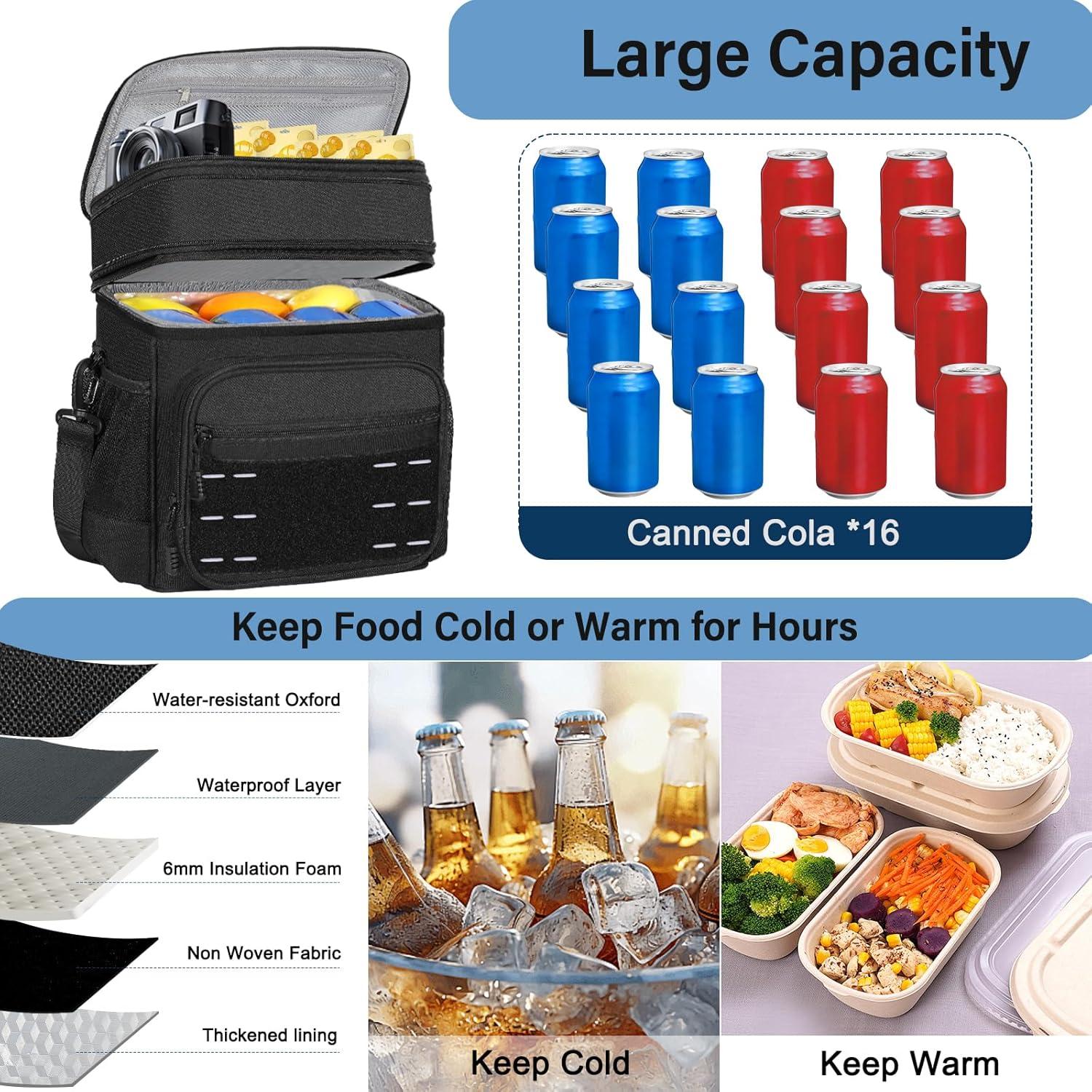 Bolsa Térmica Expandible TENKIST 16L Negra Aislada