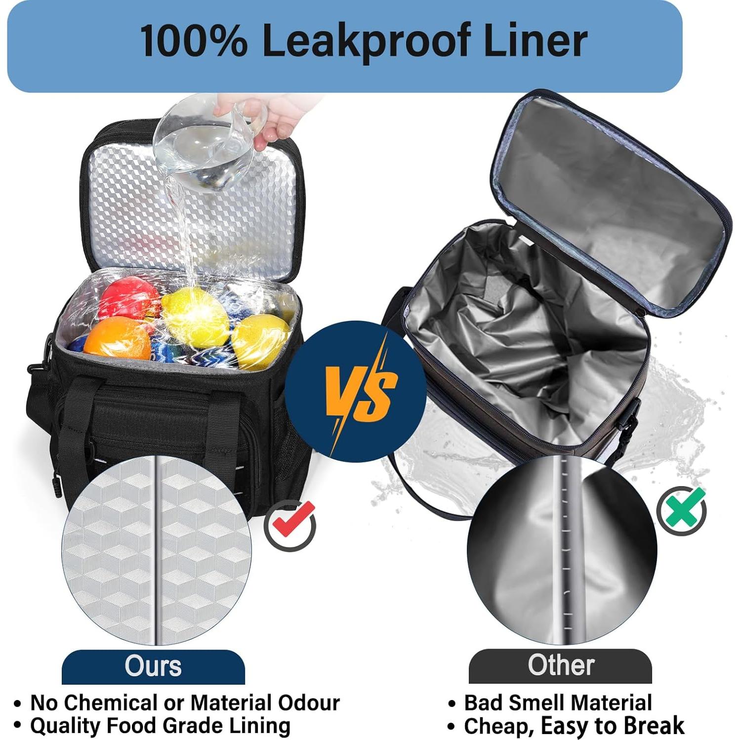 Bolsa Térmica Expandible TENKIST 16L Negra Aislada